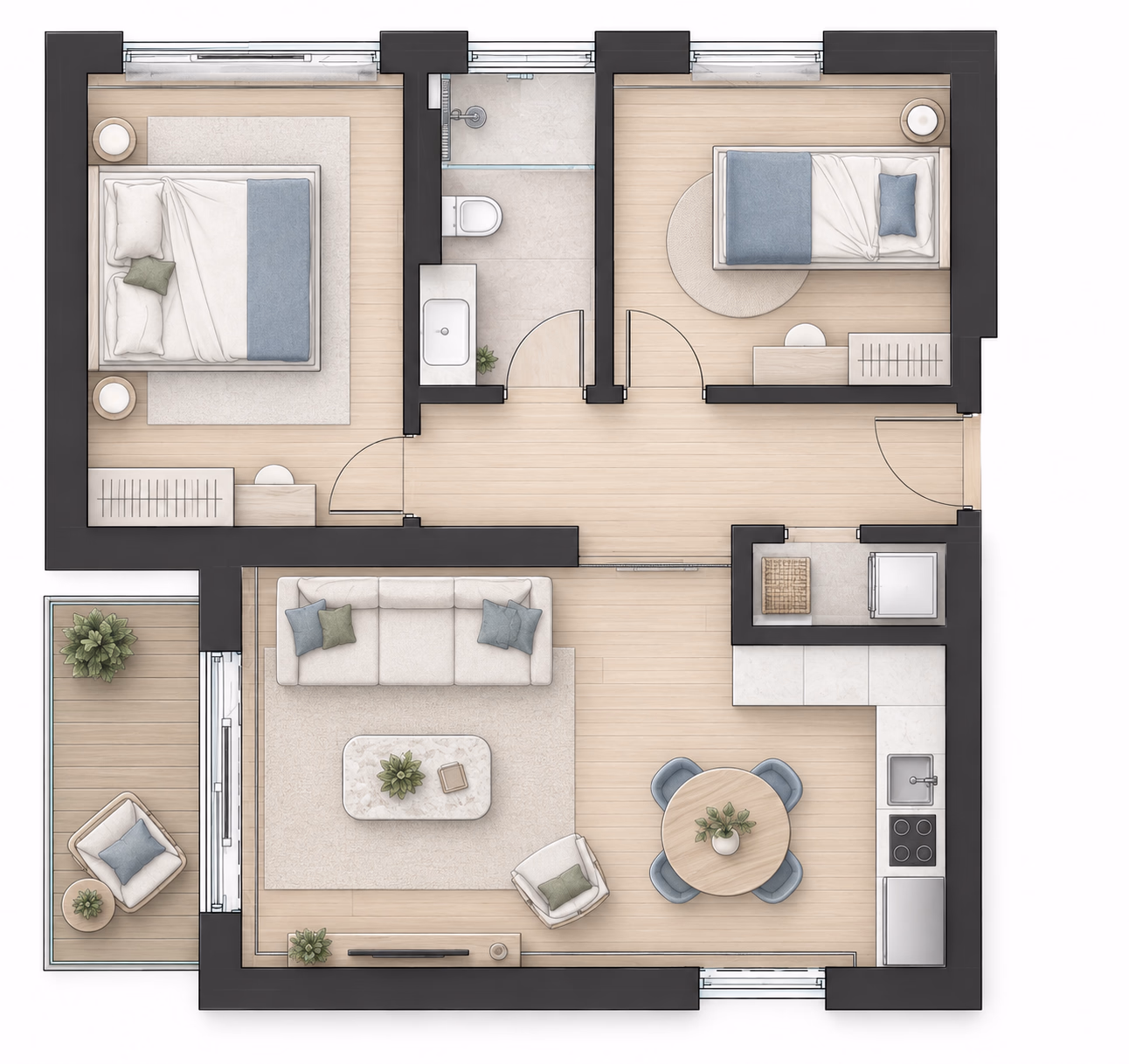 Půdorys apartmánu A
