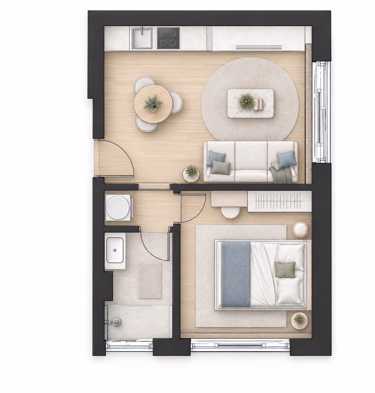Půdorys apartmánu B