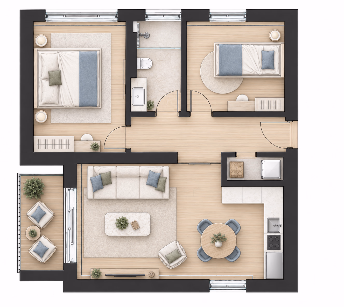 Půdorys apartmánu C