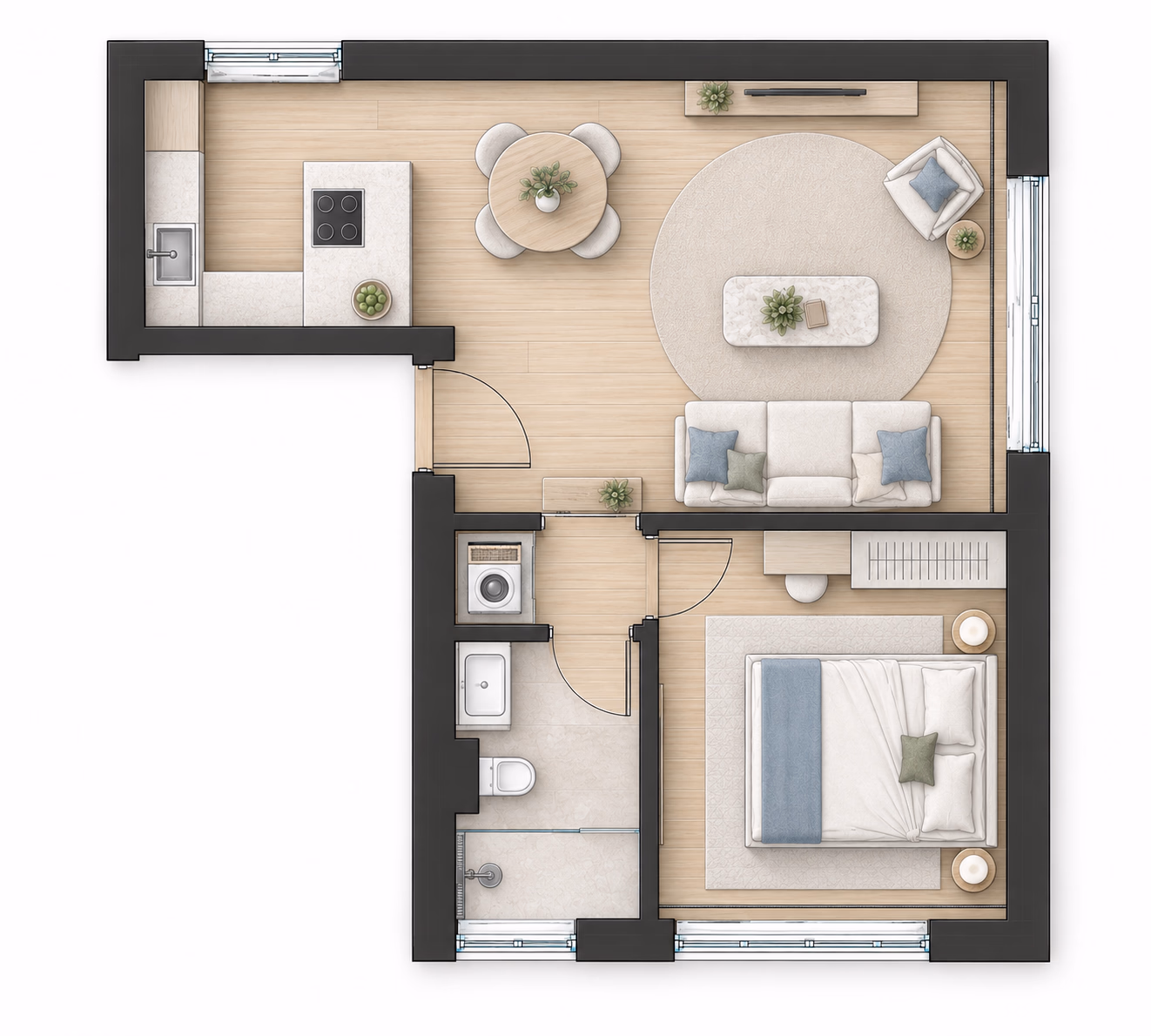 Půdorys apartmánu D